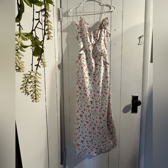 NWT ANTHROPOLOGIE BARDOT RUFFLE WHITE DRESS - Picture 4 of 11